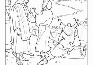 Jesus Heals 10 Lepers Coloring Page Jesus Heals Ten Lepers Coloring Page Jesus Heals Ten