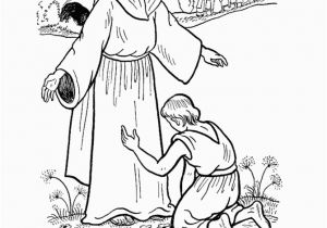 Jesus Heals 10 Lepers Coloring Page Jesus Heals the 10 Lepers