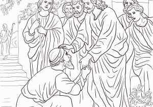 Jesus Heals 10 Lepers Coloring Page Jesus Heals the Leper Coloring Page