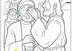 Jesus Heals A Man Born Blind Coloring Page 62 Best Blind Bartimaeus Images