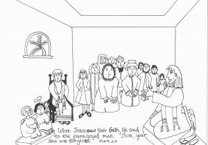 Jesus Heals A Paralytic Coloring Page Best Jesus Heals A Paralytic Coloring Page