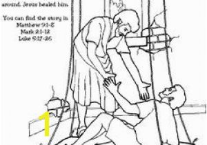 Jesus Heals A Paralyzed Man Coloring Page 35 Best Jesus Heals the Paralytic Man Images