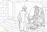 Jesus Heals Coloring Page Jesus Healing Peter S Mother In Law Coloring Page