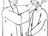 Jesus Heals the Deaf Man Coloring Page Jesus Put His Fingers Into the Deaf Man S Ears Coloring