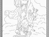 Jesus In Heaven Coloring Page Queenship Of Mary Coloring Pages