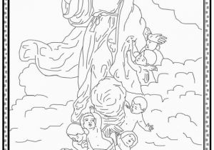Jesus In Heaven Coloring Page Queenship Of Mary Coloring Pages