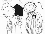 Jesus In Heaven Coloring Page Women Encounter An Angel at Jesus tomb Coloring Page