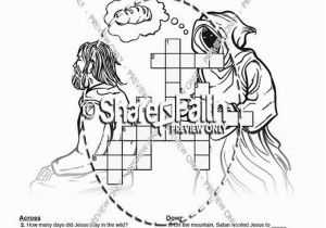 Jesus is Tempted Coloring Page Jesus Temptation Coloring Page Sunday School Crossword Puzzles and