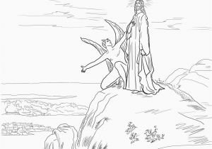 Jesus is Tempted In the Desert Coloring Page Jesus Tempted In the Desert Coloring Page Coloring Pages