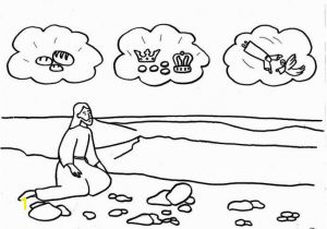 Jesus is Tempted In the Desert Coloring Page Jesus Wilderness Temptation Coloring Page