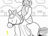 Jesus Riding On A Donkey Coloring Page Jesus Rides Donkey Coloring Page Coloring Page & Book for