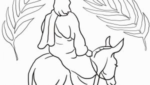 Jesus Riding On A Donkey Coloring Page Jesus Riding On A Donkey Coloring Page