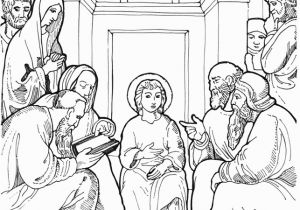 Jesus Teaching In the Synagogue Coloring Page Christ In the Temple as A Child