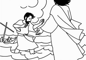 Jesus Walks On Water Coloring Page Coloring Pages Walk Of Faith