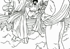 Jesus Walks On Water Coloring Page Jesus Walks On Water Coloring Pages for Kids