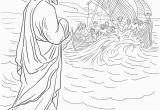 Jesus Walks On Water Coloring Page Jesus Walks On Water Preschool