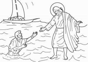 Jesus Walks On Water Coloring Page Jesus Walks Water Coloring Page Coloring Pages