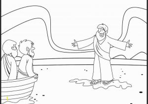 Jesus Walks On Water Coloring Page "jesus Walks On Water" Coloring Page