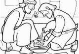 Jesus Washes the Disciples Feet Coloring Page 158 Best Drawings Line Images