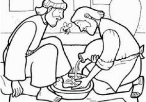 Jesus Washes the Disciples Feet Coloring Page 158 Best Drawings Line Images