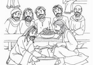 Jesus Washes the Disciples Feet Coloring Page Jesus Free Clipart 81