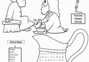 Jesus Washes the Disciples Feet Coloring Page Pin On Religion
