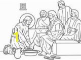 Jesus Washes the Disciples Feet Coloring Page Religious Ed