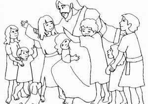 Jesus with Children Coloring Page Jesus Free Clipart 71