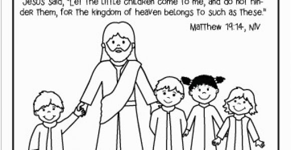 Jesus with Children Coloring Page Jesus Has Time for Me Bible Crafts Let the Little Children