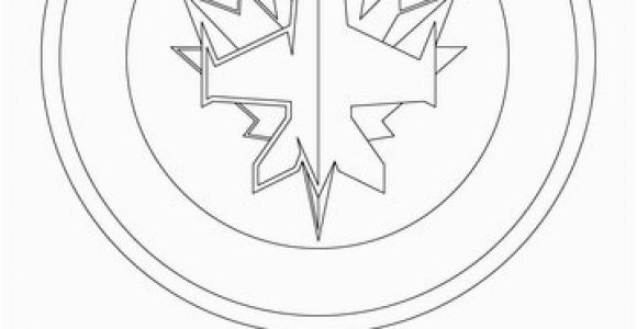 Jets Logo Coloring Page Winnipeg Jets Logo Coloring Page