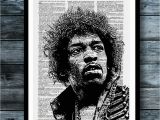 Jimi Hendrix Wall Mural Jimi Hendrix Vintage Dictionary Art Print Rock Music Wall