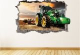 John Deere Wall Mural John Deere Green Tractor Wall Decal 3d Art Stickers Vinyl Wall