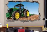 John Deere Wall Mural John Deere Green Tractor Wall Decal 3d Art Stickers Vinyl Wall