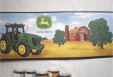 John Deere Wall Mural John Deere Tractor Wallpaper Border Wallpapersafari