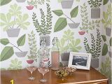 John Lewis Wall Murals Missprint House Plants Wallpaper Olive Misp1176