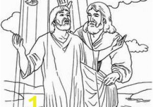 John the Baptist Baptizing Jesus Coloring Page 540 Best Bible New Testament Colouring Pages Images