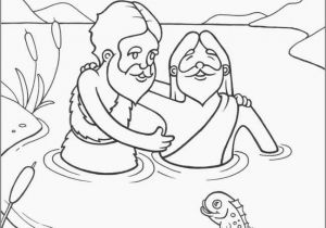 John the Baptist Baptizing Jesus Coloring Page John Der Baptist Und Jesus Malvorlagen Crayola Drawing Best New