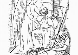 John the Baptist Coloring Pages Printable Peter and John In Prison