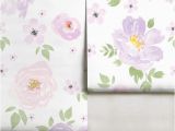 Jolie Floral Wall Mural Amara Floral Mural Violet Wallpaper Peel N Stick or Traditional Pre Pasted Custom Colors