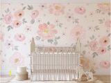 Jolie Floral Wall Mural Amara Floral Wallpaper Mural Watercolor Floral Traditional or Removable • Vinyl Free • Non toxic