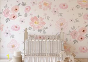 Jolie Floral Wall Mural Amara Floral Wallpaper Mural Watercolor Floral Traditional or Removable • Vinyl Free • Non toxic