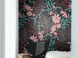 Jolie Floral Wall Mural Dark Bohemian Wallpaper Vintage Flowers Removable Wall