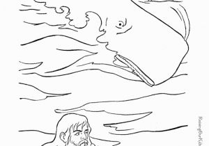 Jonah and the Whale Coloring Pages Jonah and Whale Bible Coloring Page to Print for Lapbook