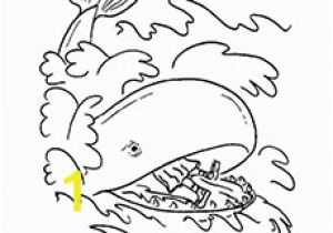 Jonah and the Whale Coloring Pages Jonah In the Sea with A Whale In Jonah and the Whale