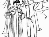 Joseph and His Coat Of Many Colors Coloring Page Joseph Receives the Coat Of Many Colours From His Father