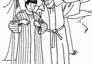 Joseph and His Coat Of Many Colors Coloring Page Joseph Receives the Coat Of Many Colours From His Father