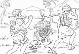 Joshua and Caleb Bible Coloring Pages Joshua and Caleb Returning From Canaan Coloring Page