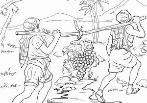 Joshua and Caleb Bible Coloring Pages Joshua and Caleb Returning From Canaan Coloring Page