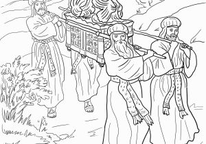 Joshua Crosses the Jordan River Coloring Page Joshua and the israelites Cross the Jordan River Coloring