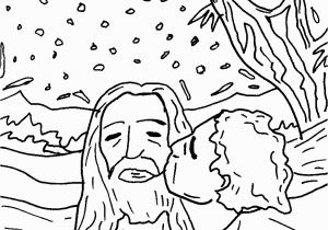 Judas Betrays Jesus with A Kiss Coloring Page Jesus is Kissed and Betrayed by Judas
